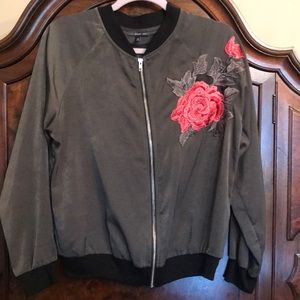 West Kei embroidered bomber jacket.